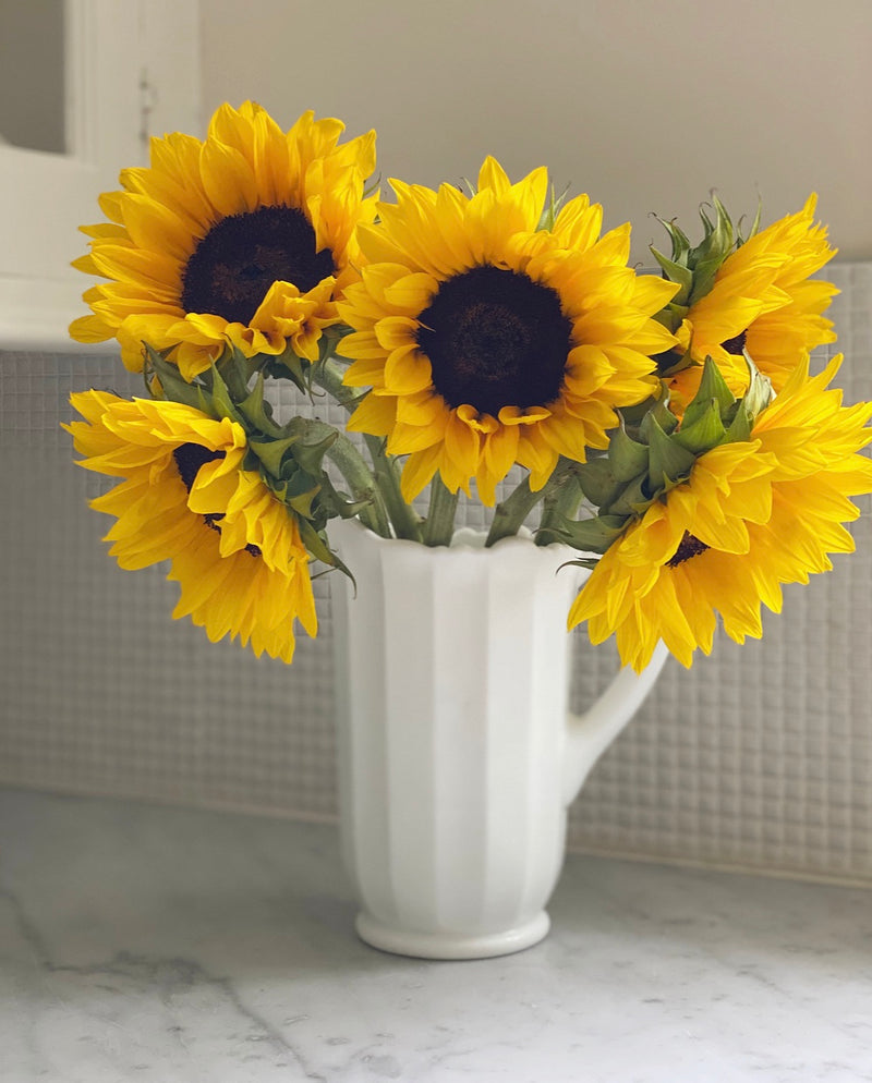 Mosser Glass 'Panel' Pitcher in 'Milk White' image 1