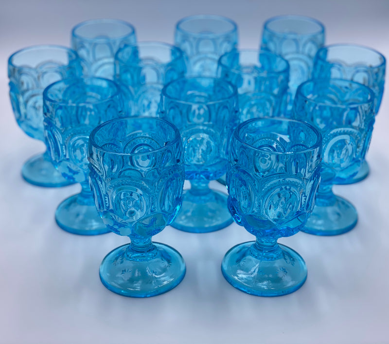 Vintage 'Moon & Stars' Light Blue Goblet image 2