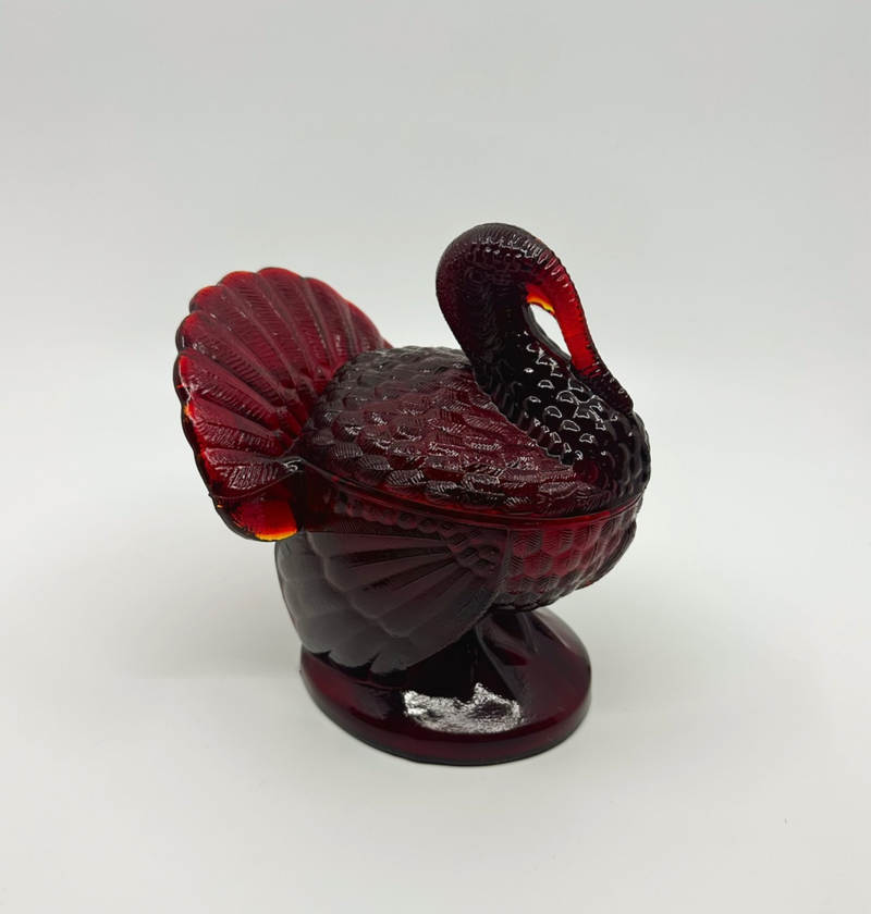 Vintage L.E. Smith 'Covered Turkey' in 'Amberina' image 2