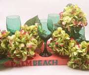 Vintage 'Libbey' Wine Glasses in 'Juniper Green' (Set of 4) image 1