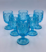 Vintage 'Moon & Stars' Light Blue Goblet image 0