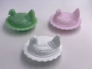 Glass ‘Hen on Nest' in Jadeite image 2