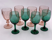 Vintage 'Libbey' Wine Glasses in 'Juniper Green' (Set of 4) image 3