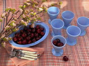 Vintage 'Jeanette' Milk Glass in Delphite (Full Set) image 1