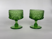 Vintage 'Eye Winker' Green Champagne Coupe image 0