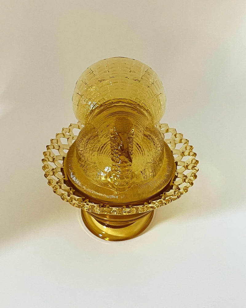 Mosser Glass ‘Turkey on Basket in 'Amber’ image 2