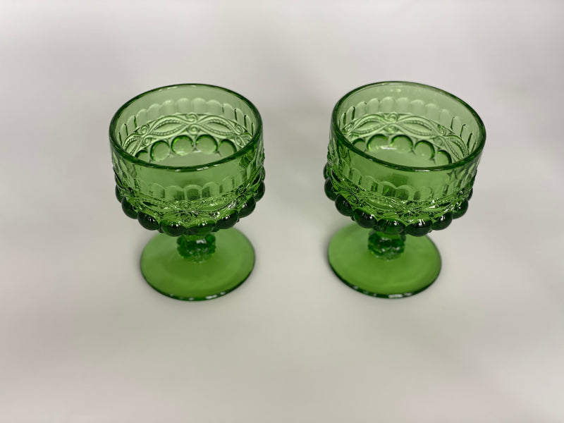 Vintage 'Eye Winker' Green Champagne Coupe image 1