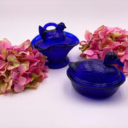 Vintage 'Chicken on a Basket' in Cobalt image 1