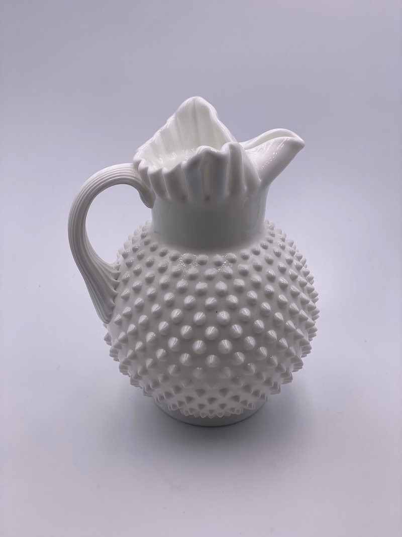Vintage 'Hobnail' Pitcher in Milk White image 4