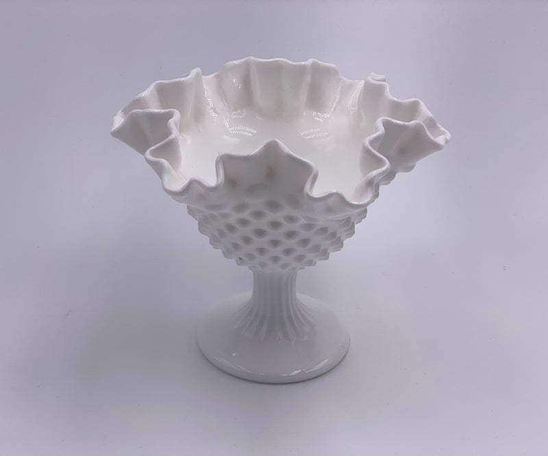 Vintage 'Hobnail' Compote in 'Milk White' image 0