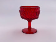 Vintage 'S' Ruby Red Champagne Coupe image 2