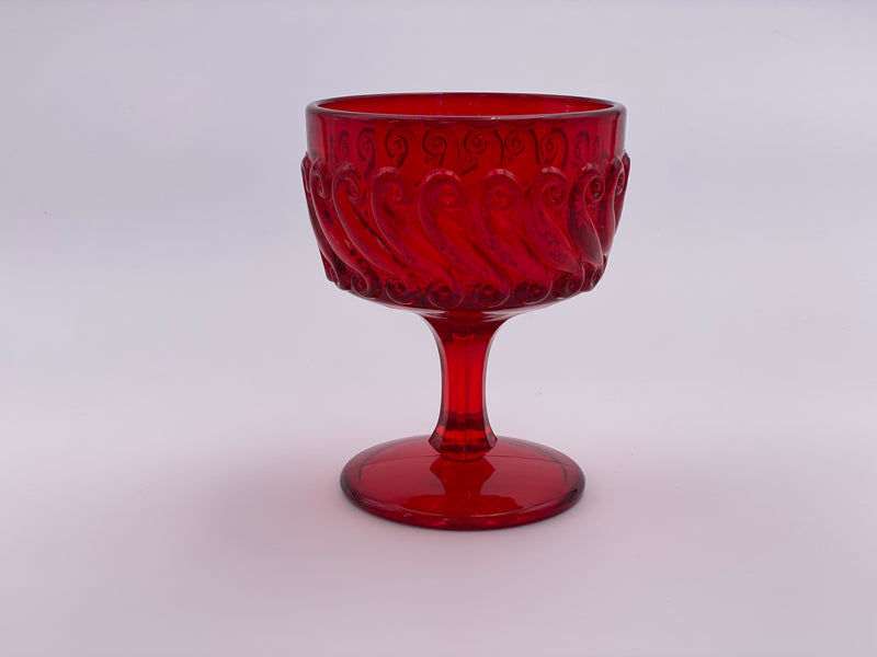 Vintage 'S' Ruby Red Champagne Coupe image 2