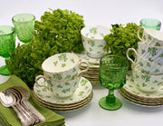 Vintage Aynsley 'Shamrock' Green Teacup & Saucer image 1