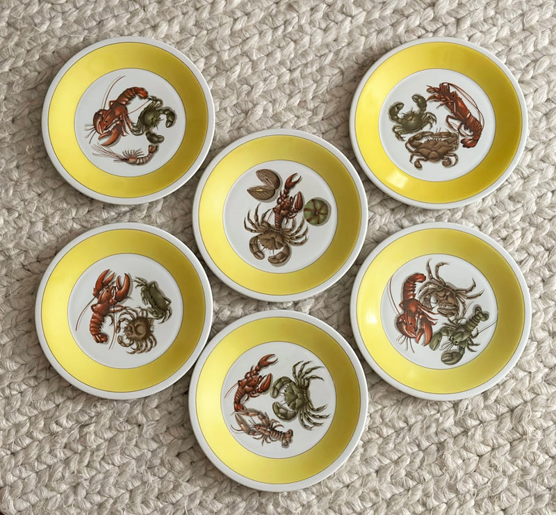 Vintage Mottahedeh 'Fruits de Mer' Plates (Set of 6) image 0