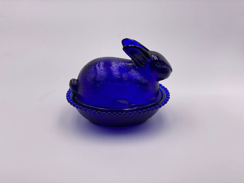 Vintage 'Bunny on Nest' in 'Cobalt' image 4