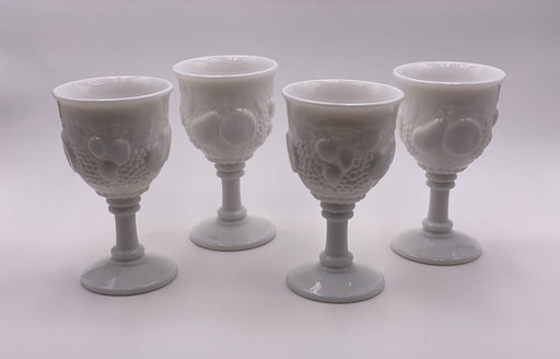 Vintage 'Della Robbia' Goblet in 'Milk Glass' image 0
