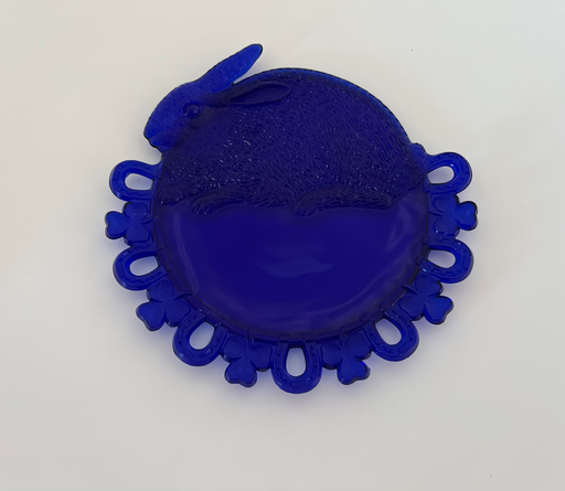 Vintage ‘Lucky Bunny’ Plate in ‘Cobalt’ image 0