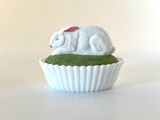 Vintage 'Hand-Painted Bunny on Nest' image 0