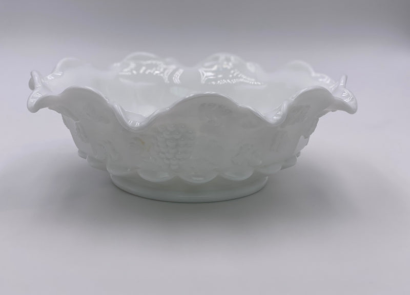 Vintage 'Paneled Grape' Bowl in 'Milk Glass' image 3