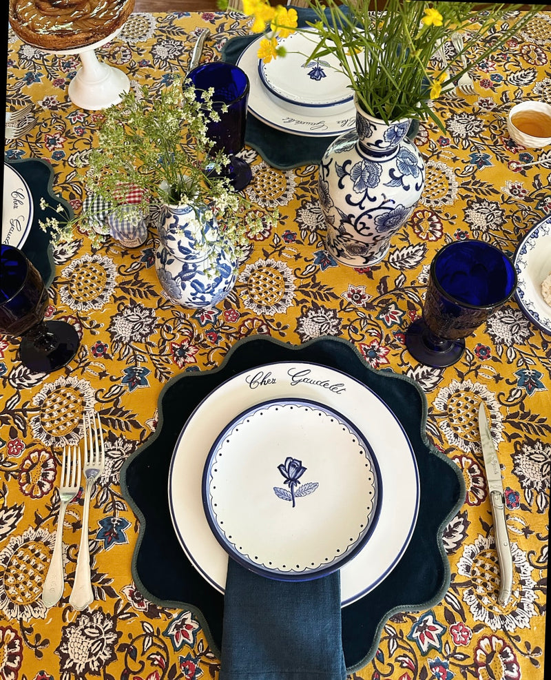 Blue 'Rosette' Plate image 3