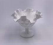 Vintage 'Thumbprint' Compote in 'Milk White' image 0