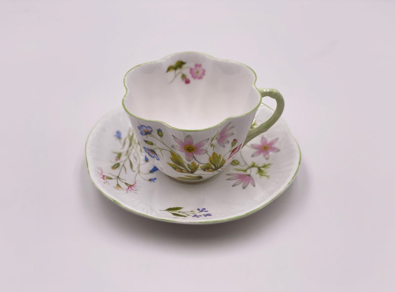 Vintage Shelley 'Wild Anemone' Teacup & Saucer image 1
