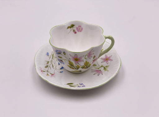 Vintage Shelley 'Wild Anemone' Teacup & Saucer image 1