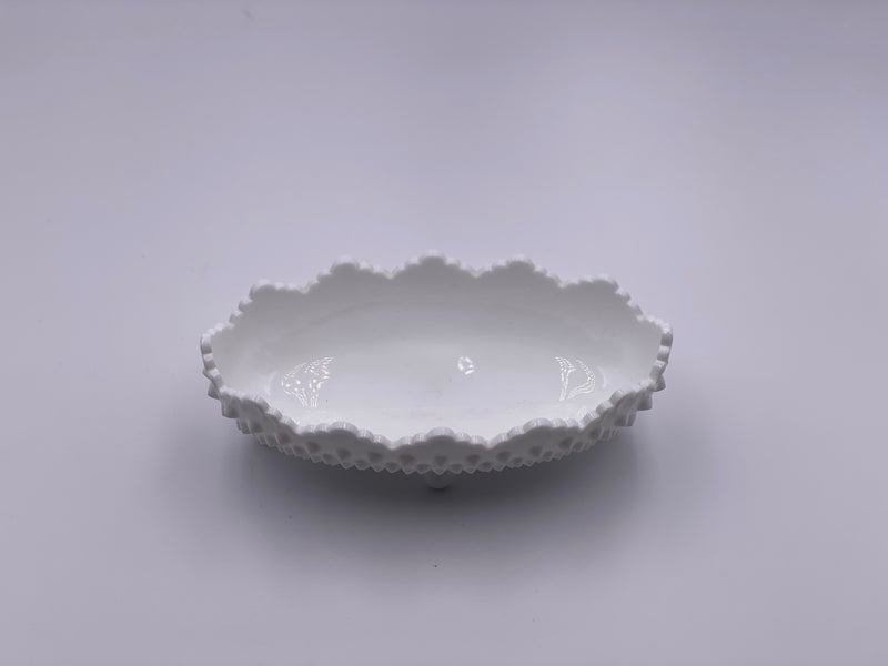 Vintage 'Hobnail' Footed Candy Dish in 'Milk White' image 1