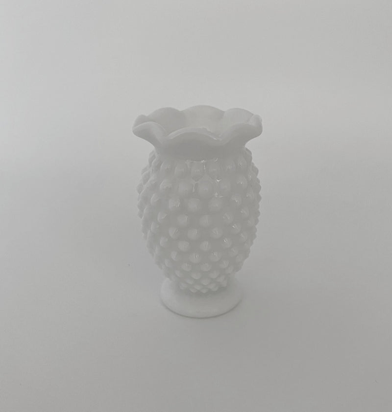 Vintage 'Fenton' Hobnail Milk Glass Bud Vase image 0