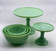 Glass Mixing Bowl Trio in 'Jadeite' image 3