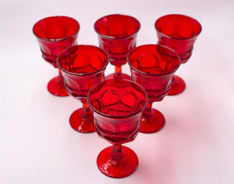 Vintage 'Argus' Goblet in 'Ruby Red' image 2
