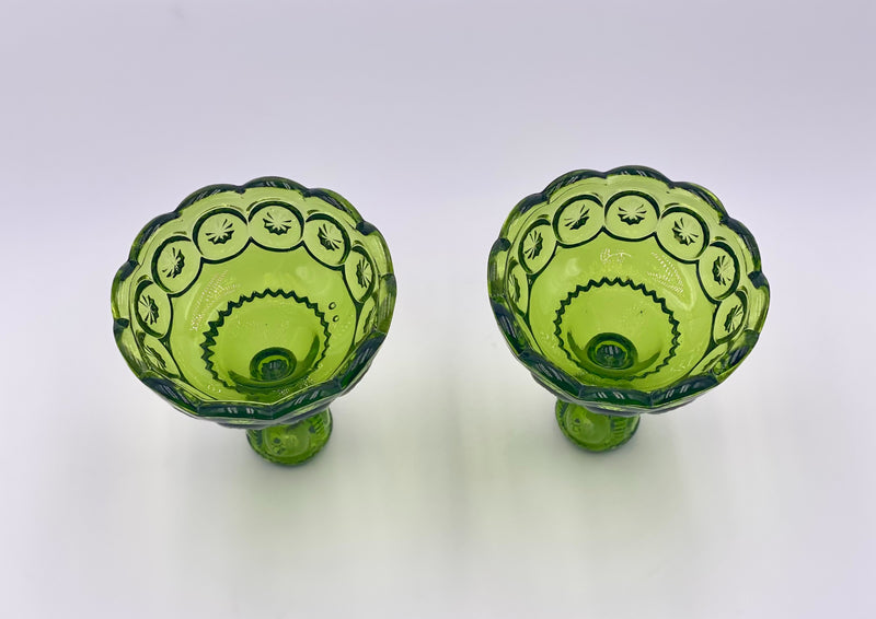 Vintage 'Moon & Stars' Candlesticks in 'Green' (Set of Two) image 2