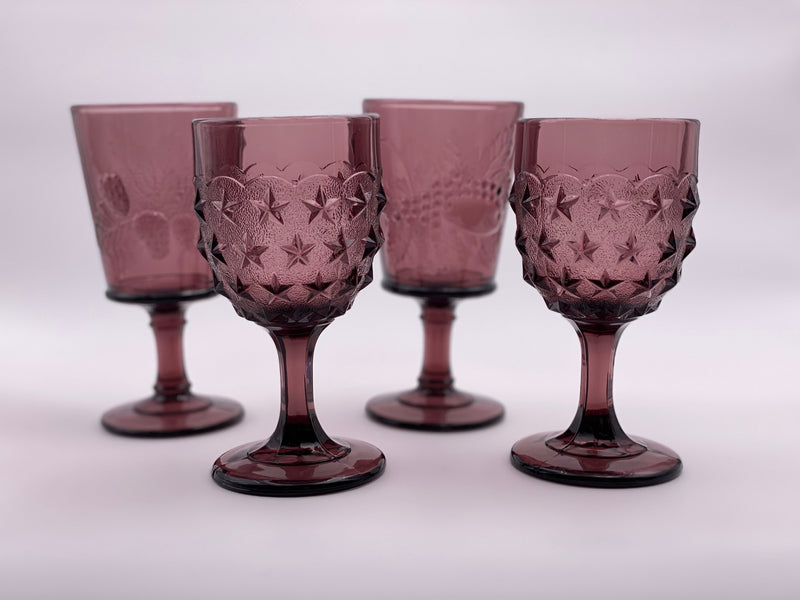 Vintage 'Strawberry & Currant' Amythest Goblet image 2