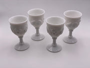 Vintage 'Della Robbia' Goblet in 'Milk Glass' image 2