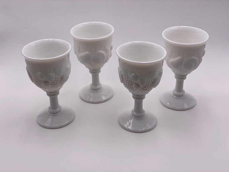 Vintage 'Della Robbia' Goblet in 'Milk Glass' image 2