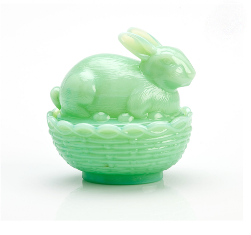 ‘Bunny’ Glass Candy Dish in ‘Jadeite’ image 0