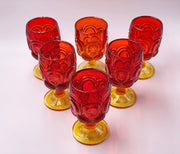 Vintage 'Moon & Stars' Amberina Goblet image 2