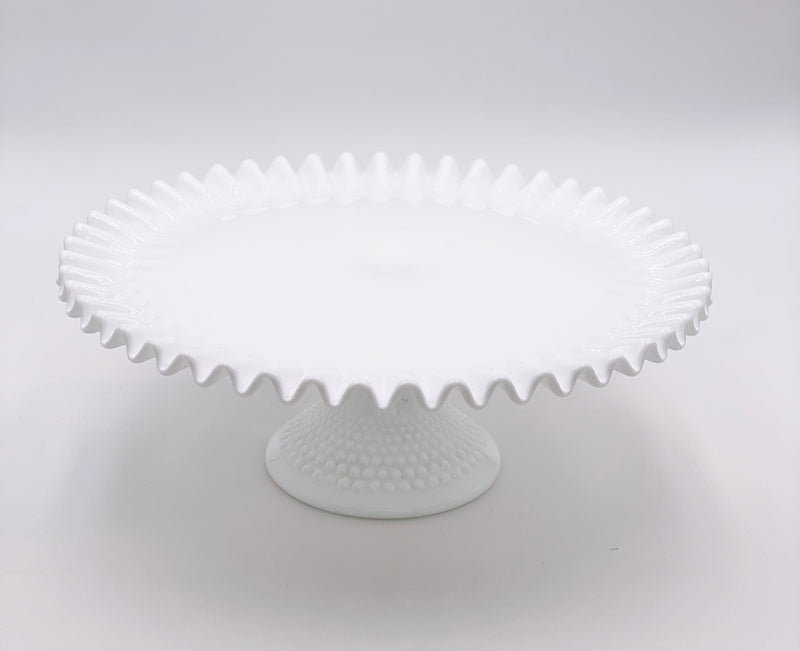 Vintage 'Hobnail' Cake Stand in 'Milk White' image 0