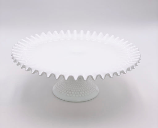 Vintage 'Hobnail' Cake Stand in 'Milk White' image 0