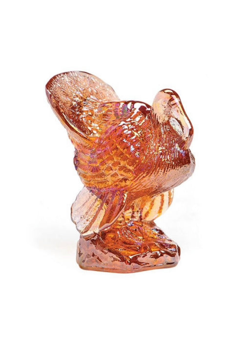 Mosser Glass 'Turkey Figurine' in 'Rose Gold Carnival' image 0