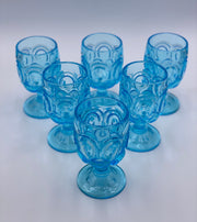 Vintage 'Moon & Stars' Light Blue Goblet image 1