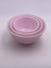 Mosser Glass Mixing Bowl Set in 'Crown Tuscan' Pink image 1