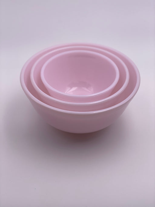 Mosser Glass Mixing Bowl Set in 'Crown Tuscan' Pink image 1