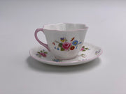 Vintage 'Rose & Red Daisy' Teacup & Saucer image 1