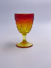 Vintage 'Fenton Glass' Amberina Goblet image 0