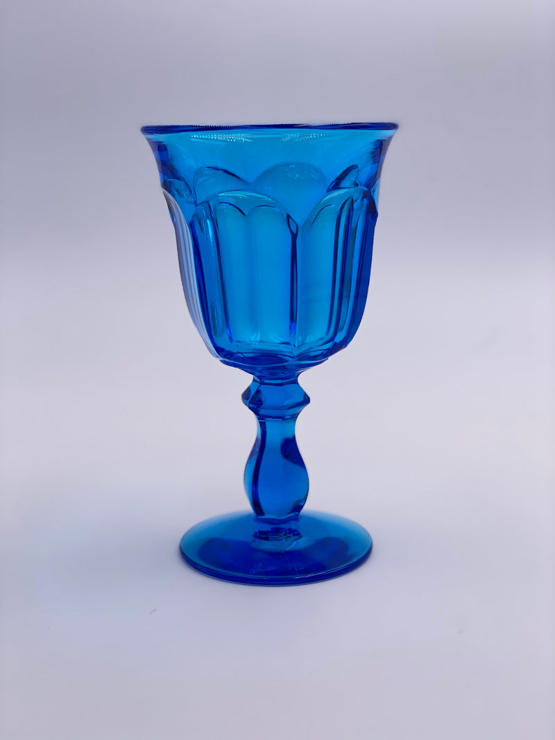 Vintage 'Old Williamsburg' Antique Blue Goblet image 0