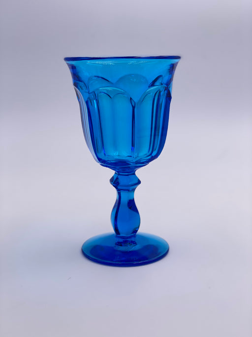 Vintage 'Old Williamsburg' Antique Blue Goblet image 0