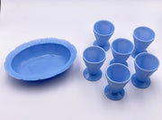 Vintage 'Jeanette' Milk Glass in Delphite (Full Set) image 2