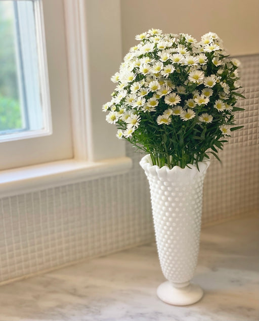 Vintage 'Fenton' Hobnail Vase in Milk Glass image 1