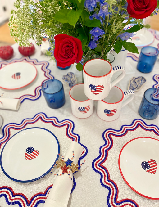 'Patriotic Blue Heart' Mug (16 oz) image 1